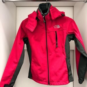 The North Face Softshell Jacket – Size S – Raspberry/Black